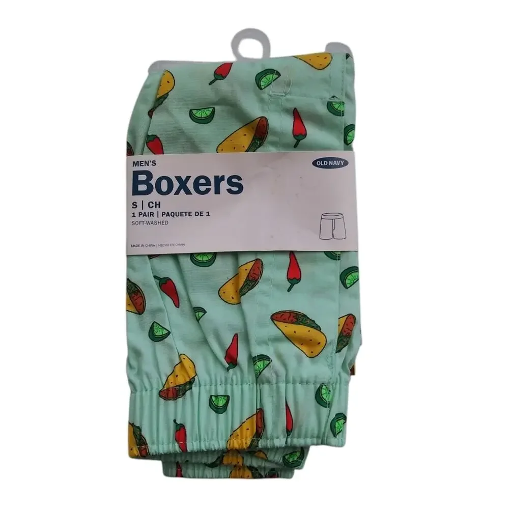 Old Navy Men's Cotton Taco Novelty Boxers Size Small